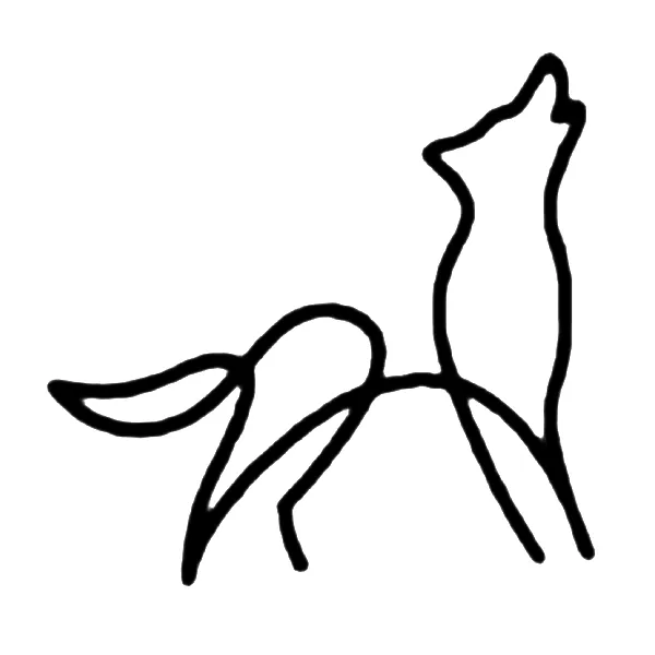 Wolf silhouette tattoo