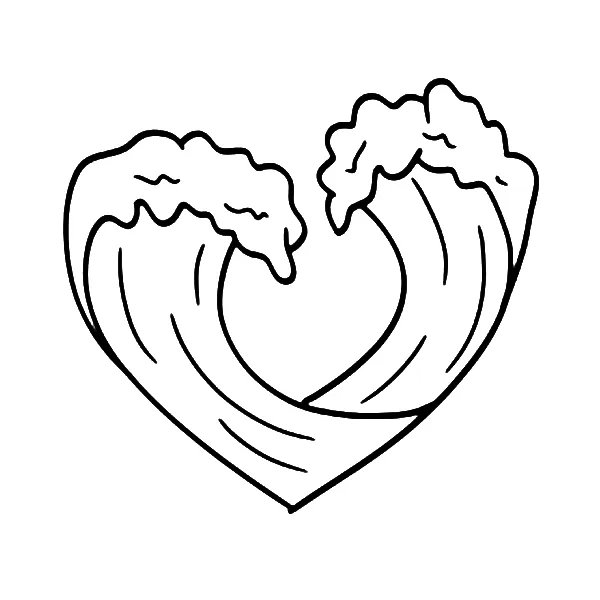 Heart of Waves Tattoo