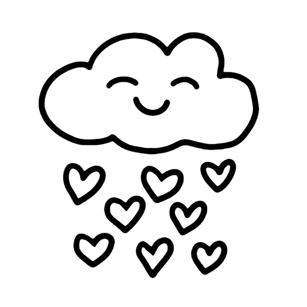Cloud of Hearts Tattoo