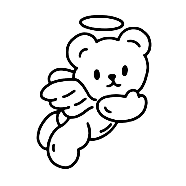 Angel Bear Tattoo