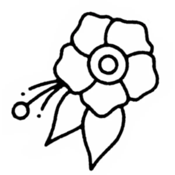 Flower tattoo.