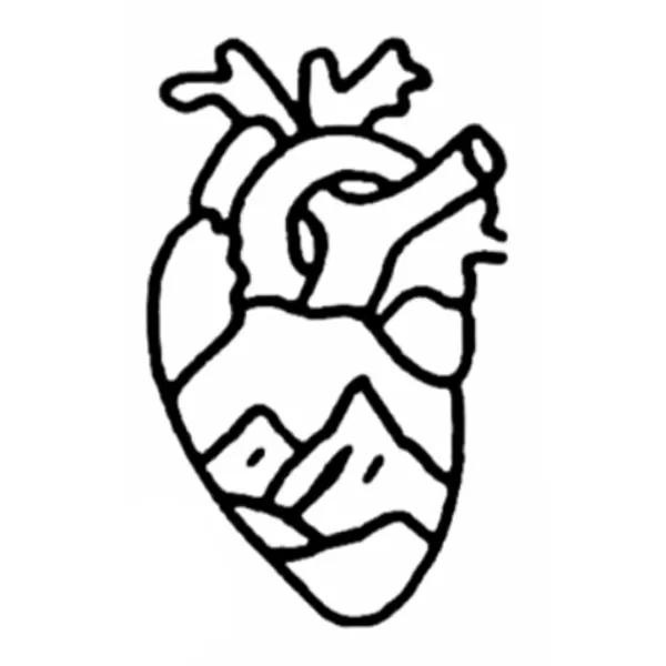 Heart tattoo.