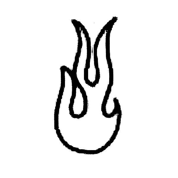 Flame tattoo.