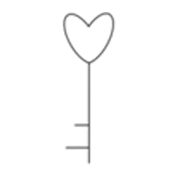 Heart-shaped key tattoo