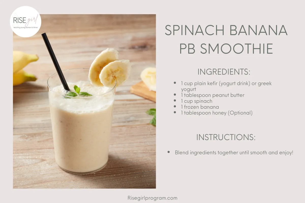 Banana Spinach PB Smoothie
