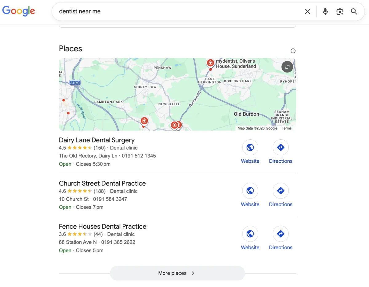 Image of dentist near me google search
