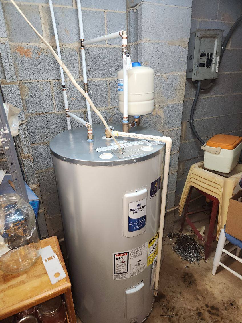 After image of a replacement for the broken water heater in Concord, NC