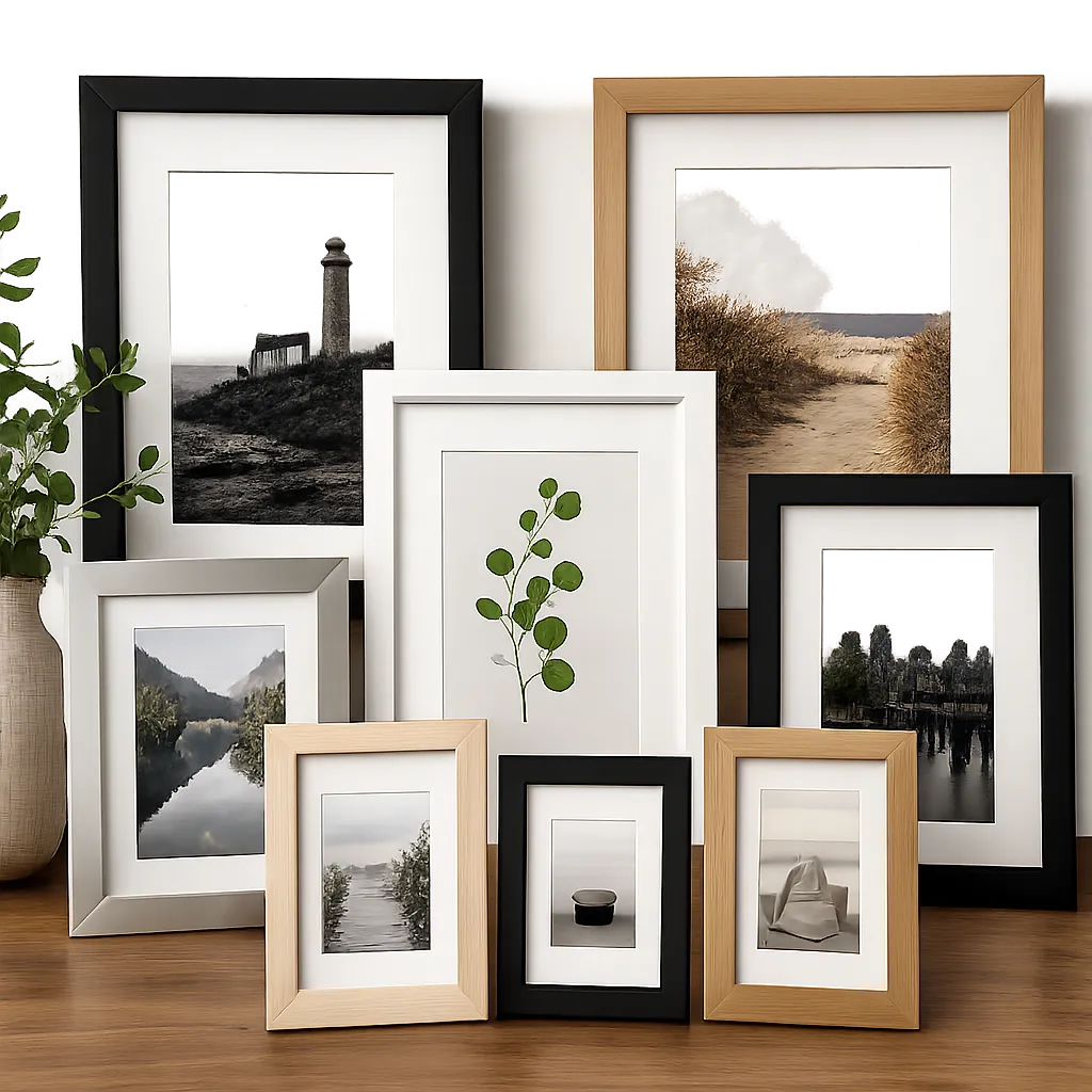 A selection of ready made frames in wintrhop ma by the beacon studio
