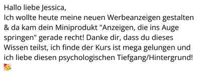 Testimonial Kurs Anzeigenbilder