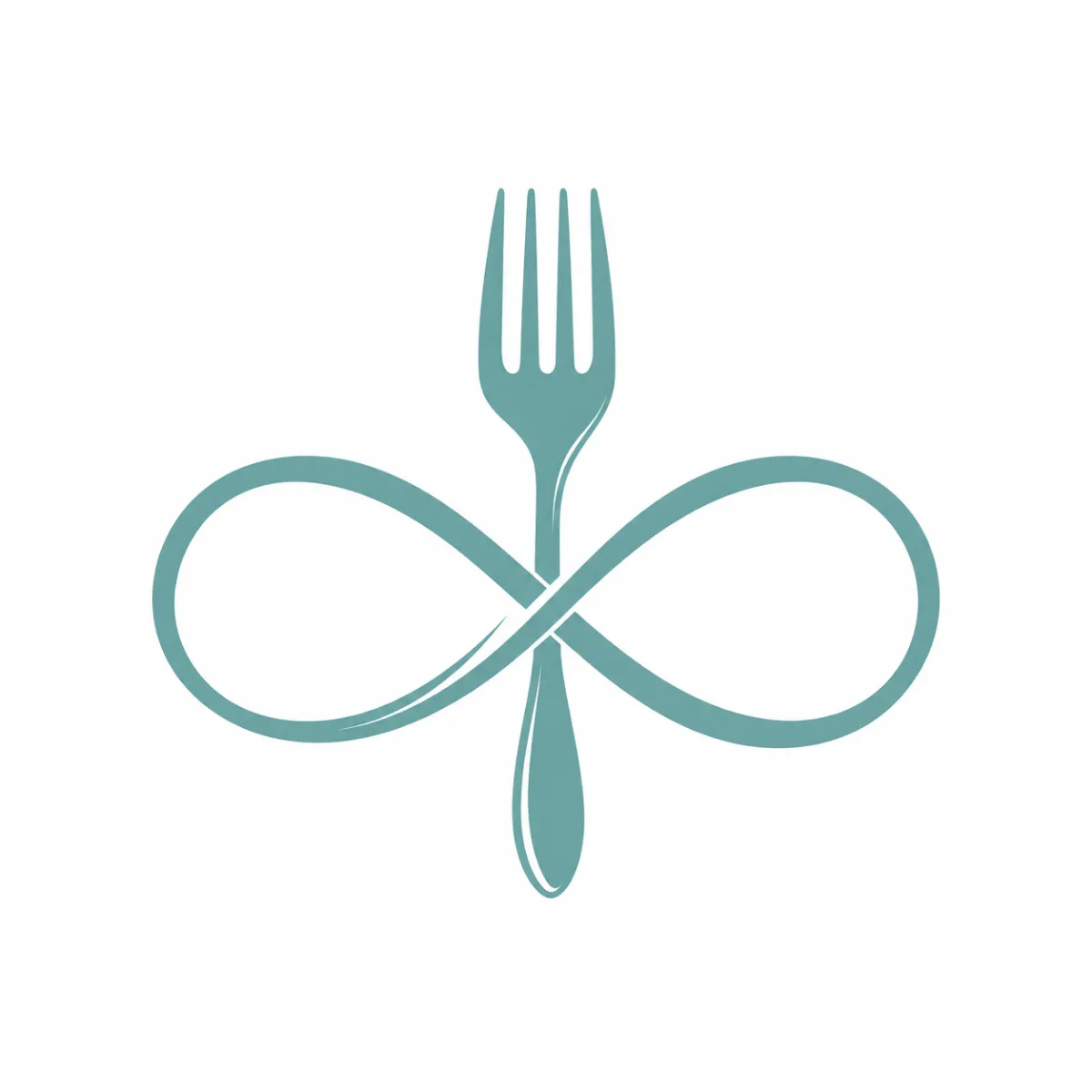Gabel und Unendlichkeis Symbol