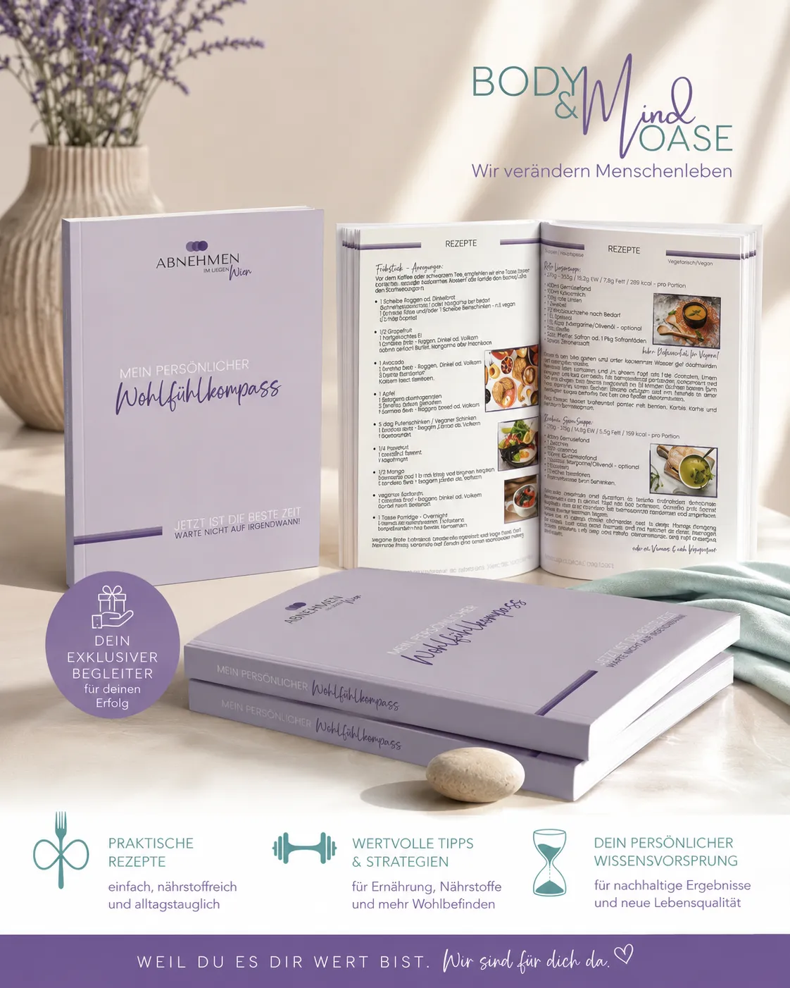 Body & ind Oase Ratgeber Buch der Wohlfühl-Kompass it Rezepten und Ernärungstipps