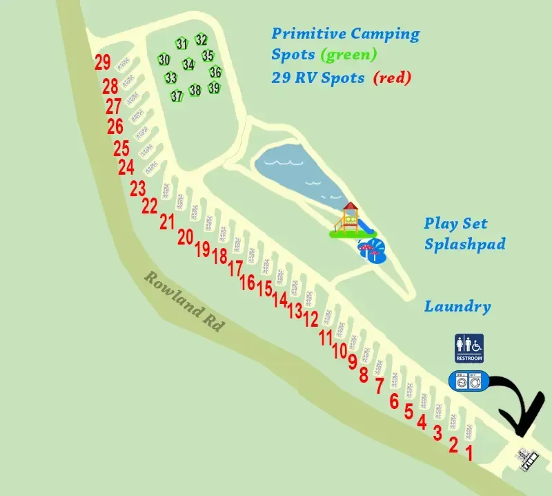Bridgemore RV Park Map