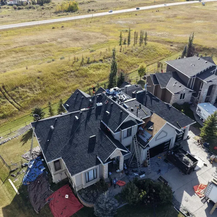 Asphalt shingle roofing installation in Calgary