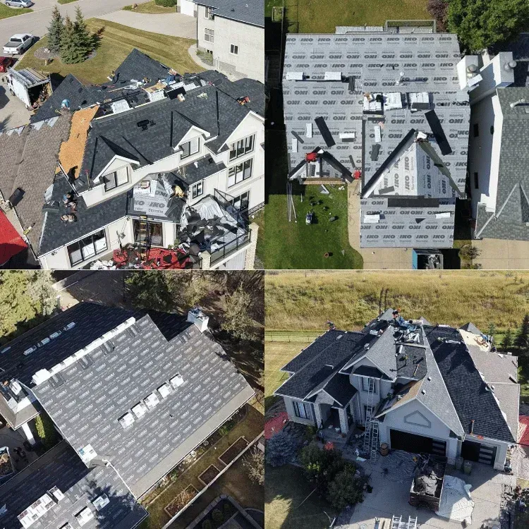 Residential roof replacement project in Calgary Alberta