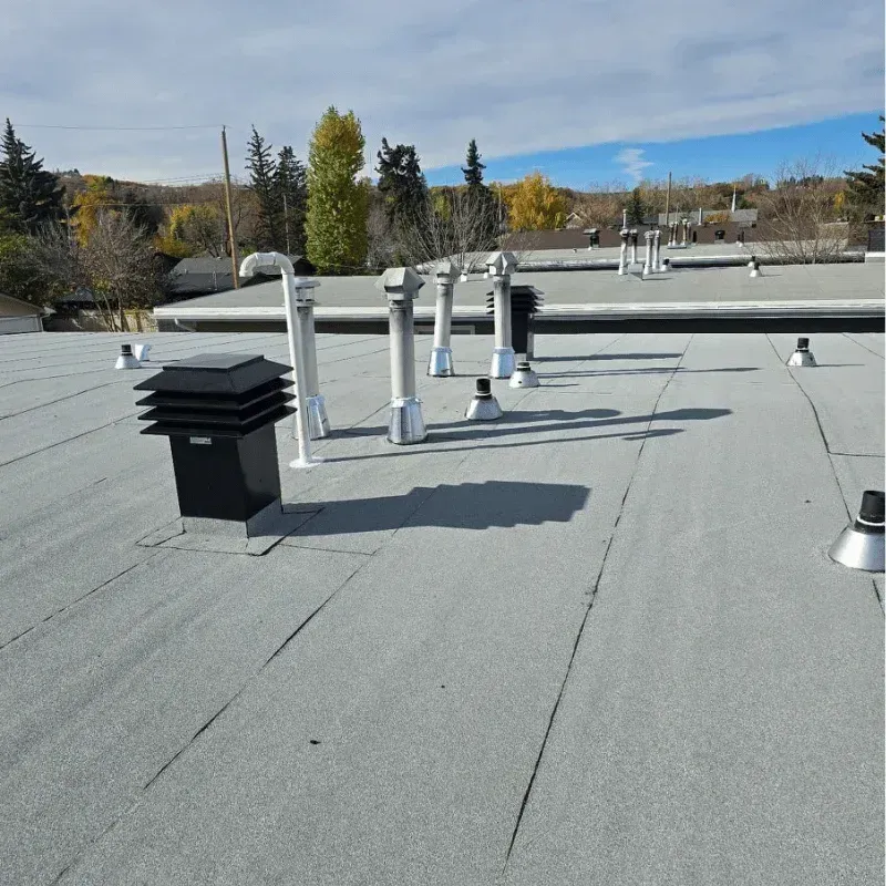 Calgary roofing contractor installing new architectural shingles