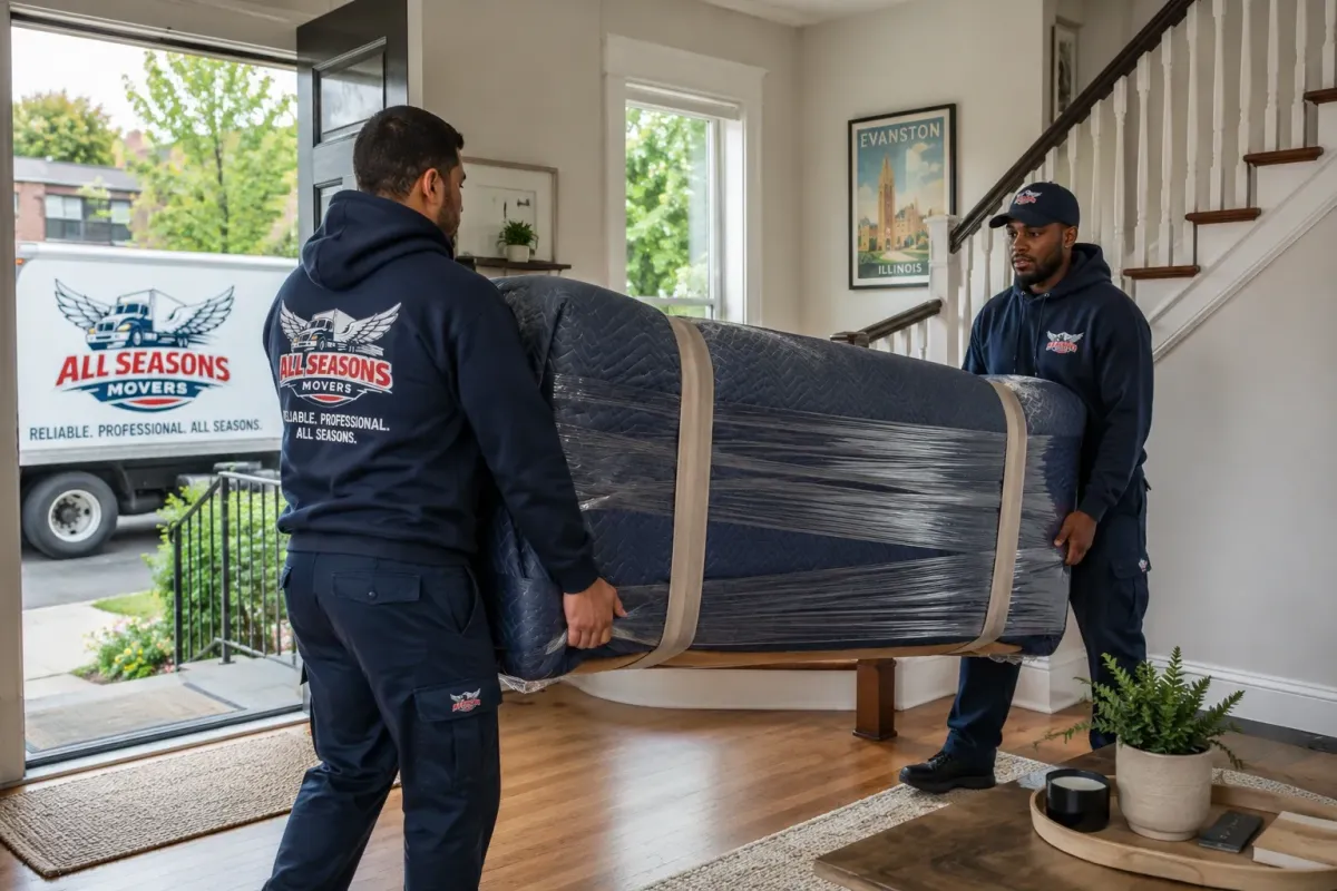 Evanston movers moving furniture