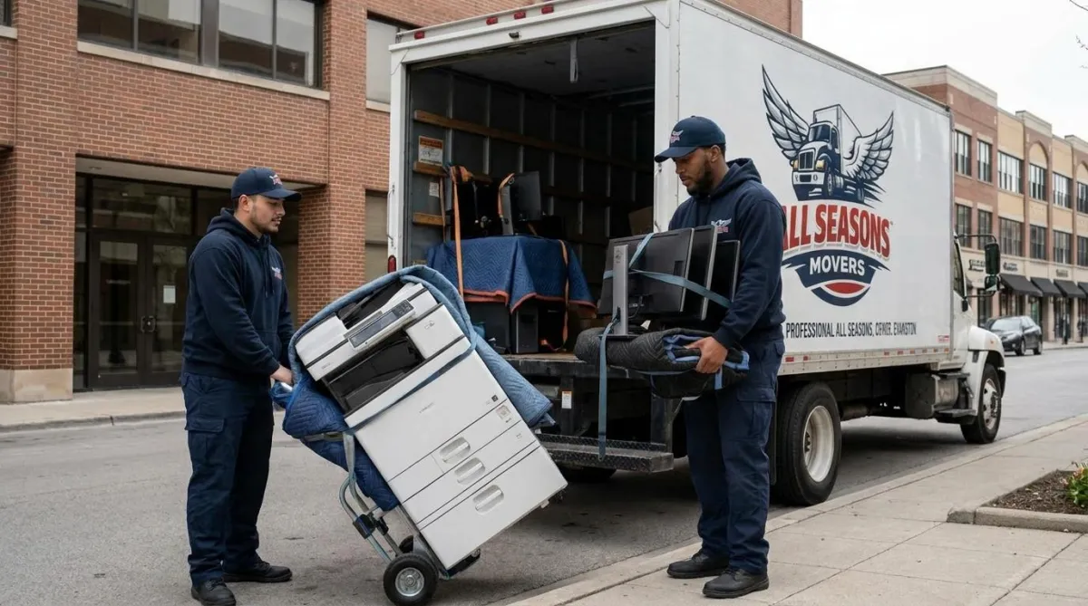 commercial movers in chicago relocating office furniture