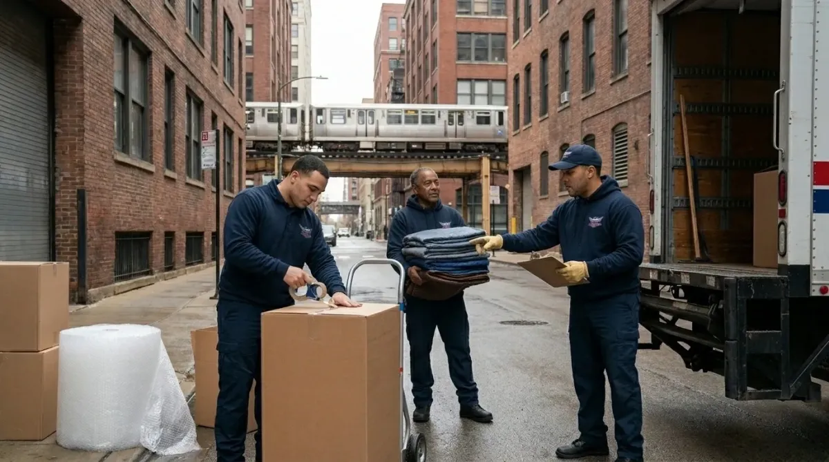 packing services in chicago, movers at job