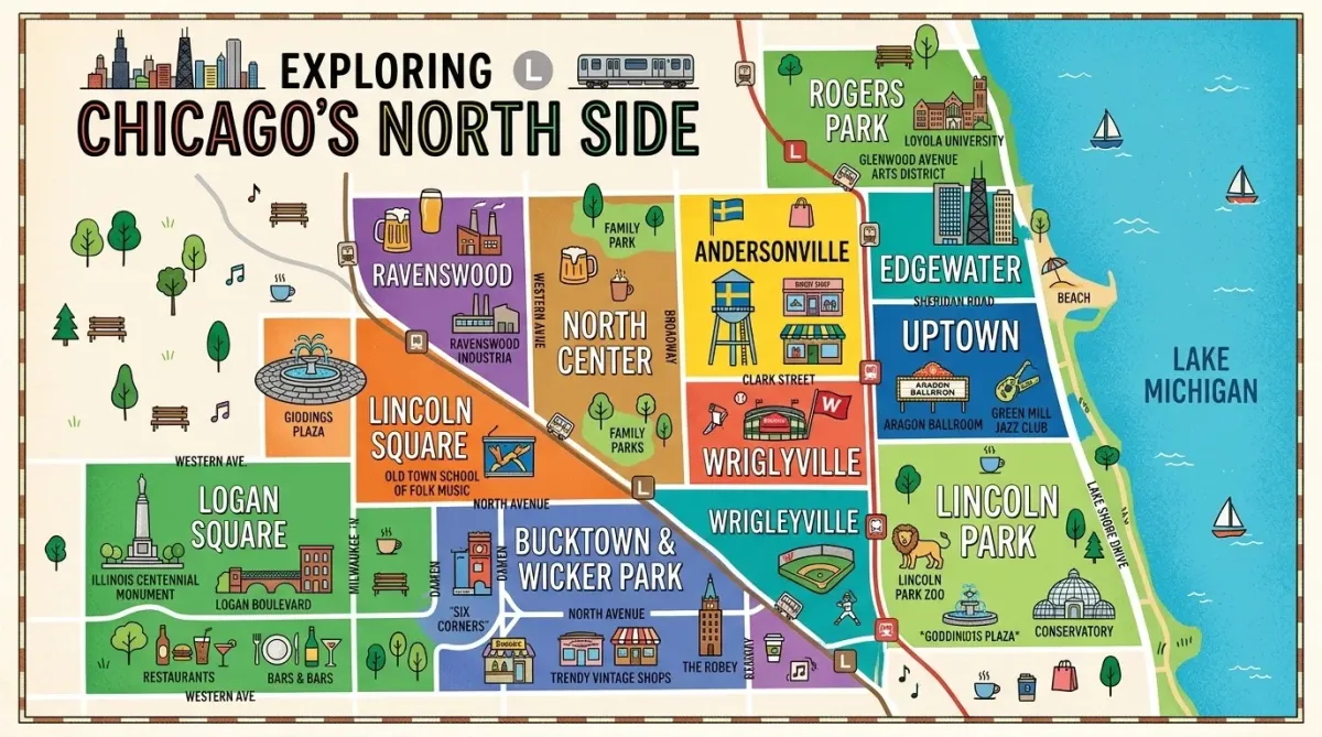 chicago north side map