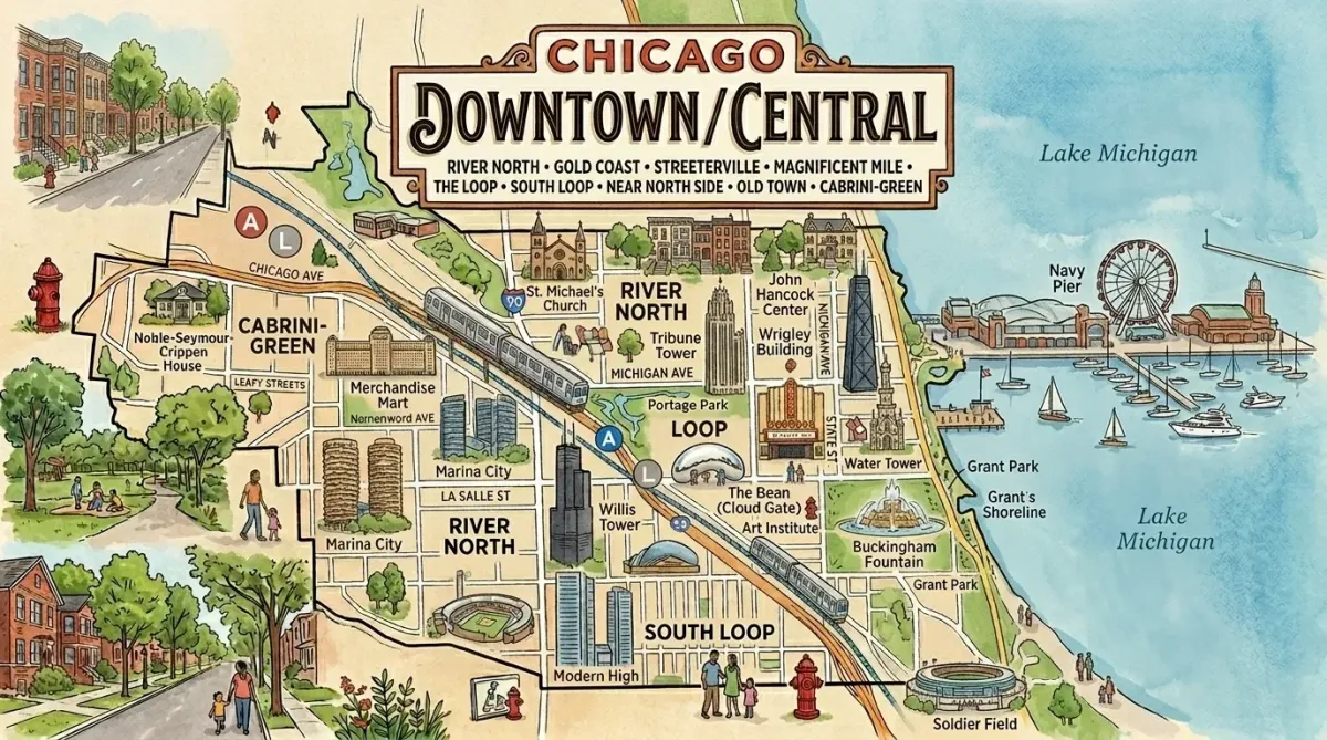 chicago downtown map