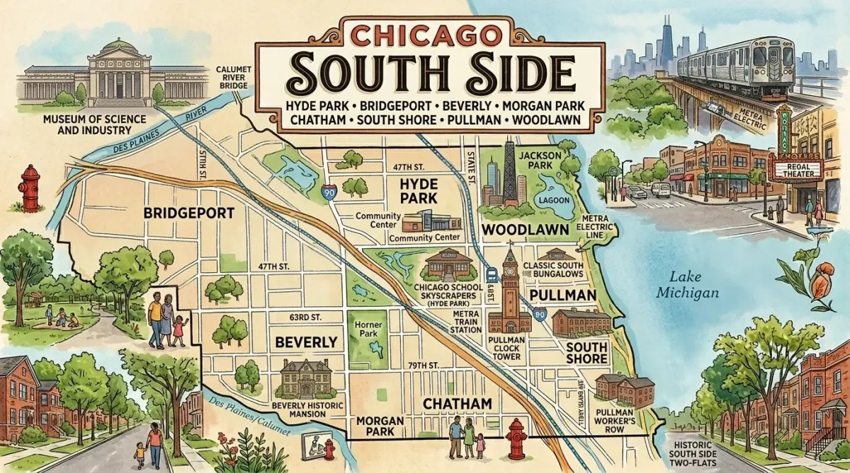 chicago south side map