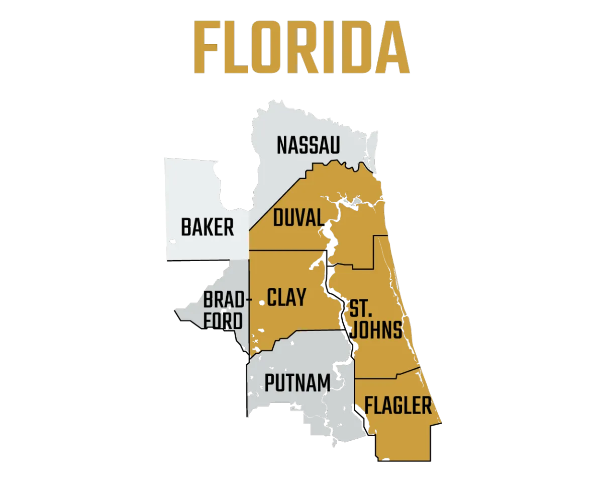 Proudly Serving Northeast Florida: Clay, Duval, St. Johns and Flagler Counties