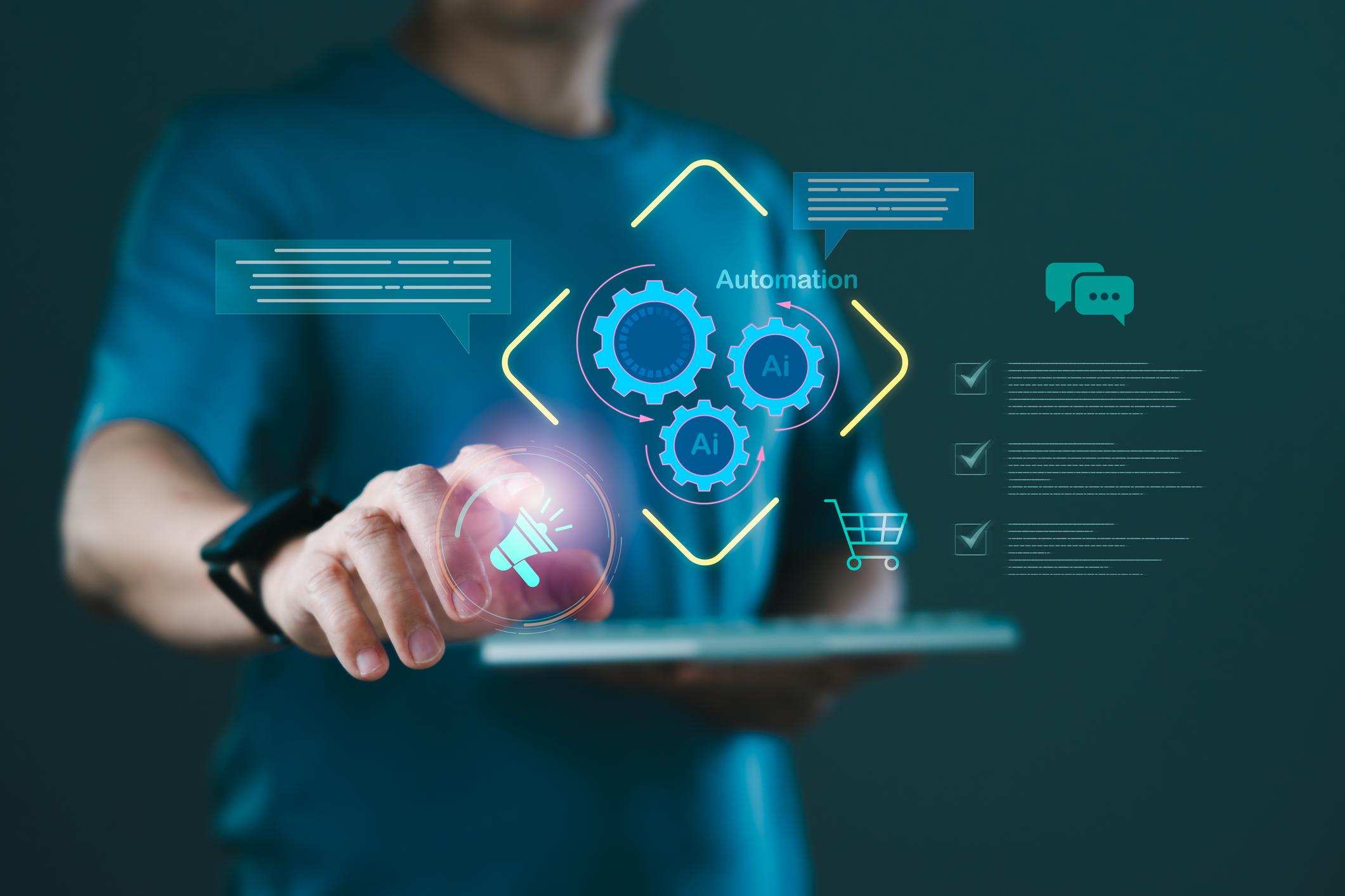 AI automation system for coaches and consultants showing lead generation and marketing automation workflow