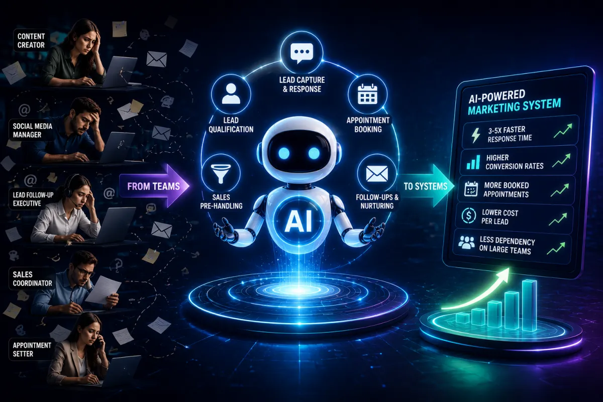 AI agents automating lead generation, follow-ups, and marketing workflows for modern businesses in 2026.
