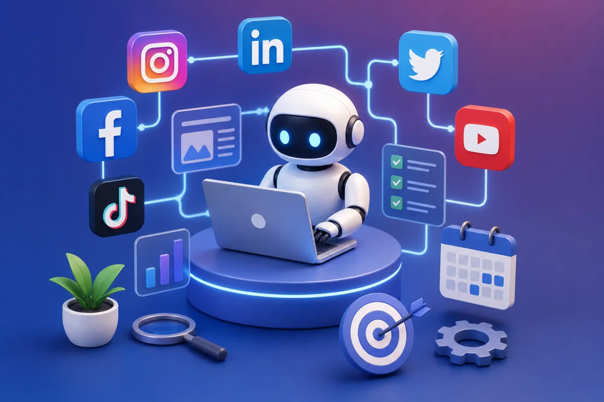 AI agents for social media management automating content creation, scheduling, and analytics across multiple social media platforms