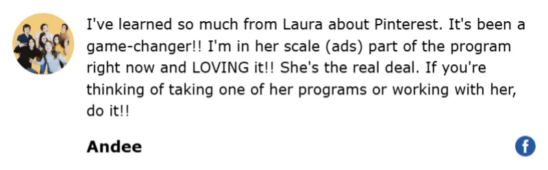 Testimonial for Month 4