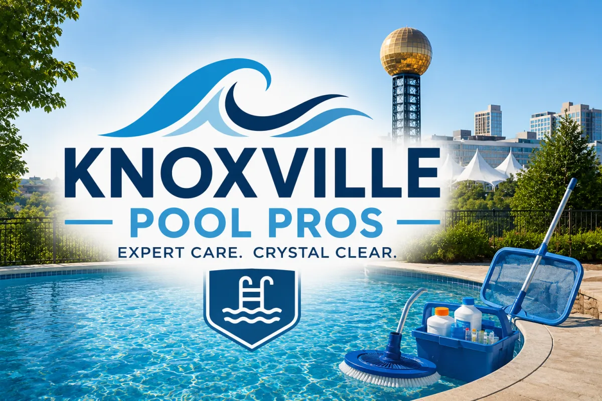 Aerial view of a modern swimming pool in Knoxville, TN
