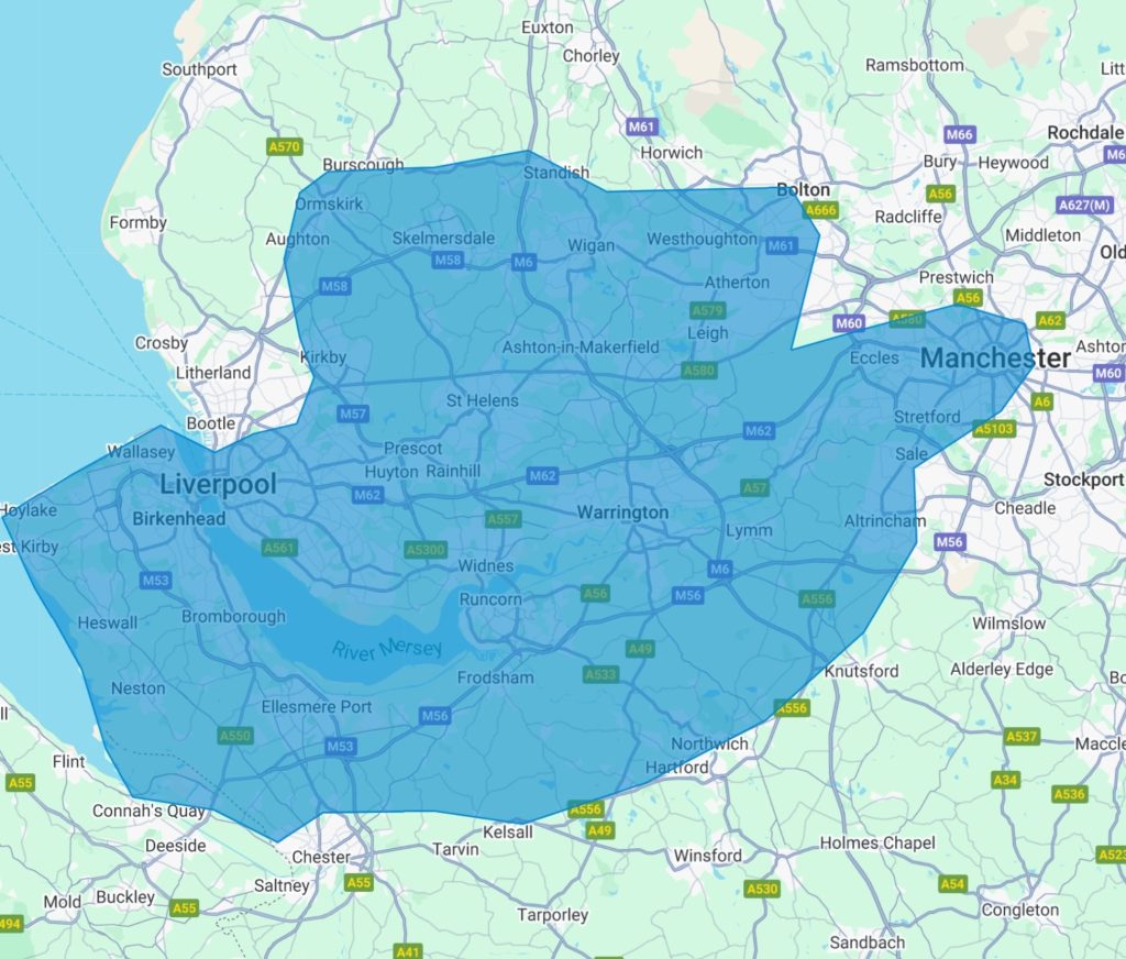 An example map of the area Be Warm and Cosy Covers