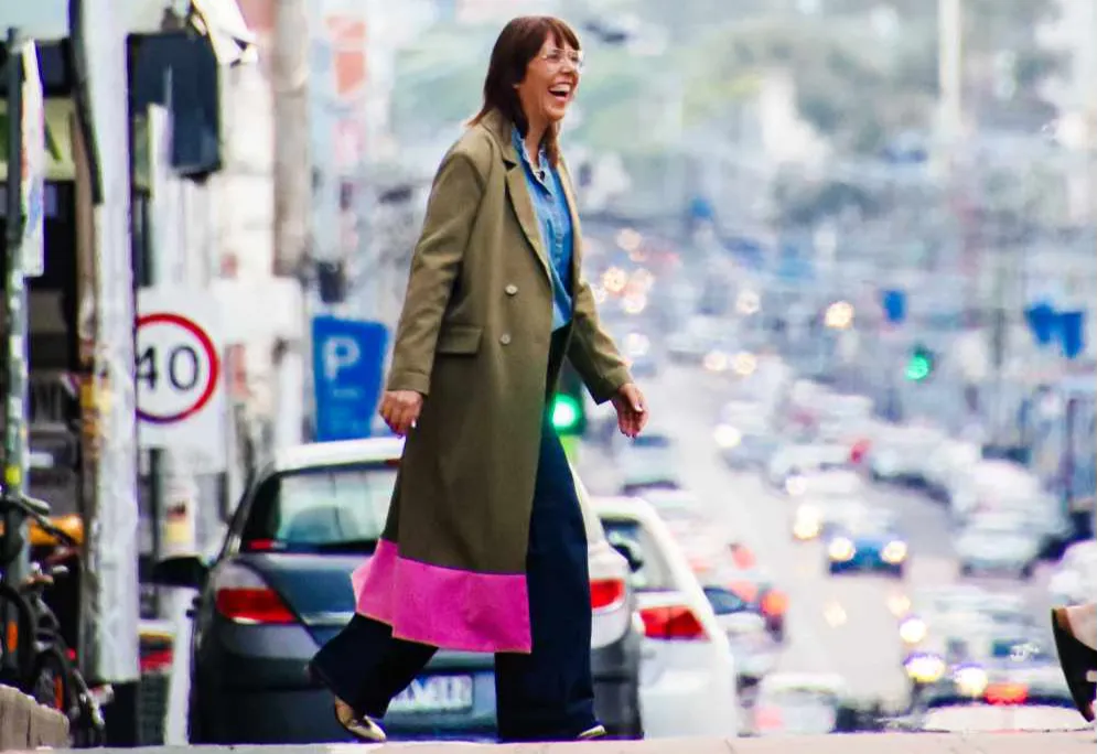 “Karla Gwendoline Personal Harmony coach walking in Brunswick during her work in values-based coaching