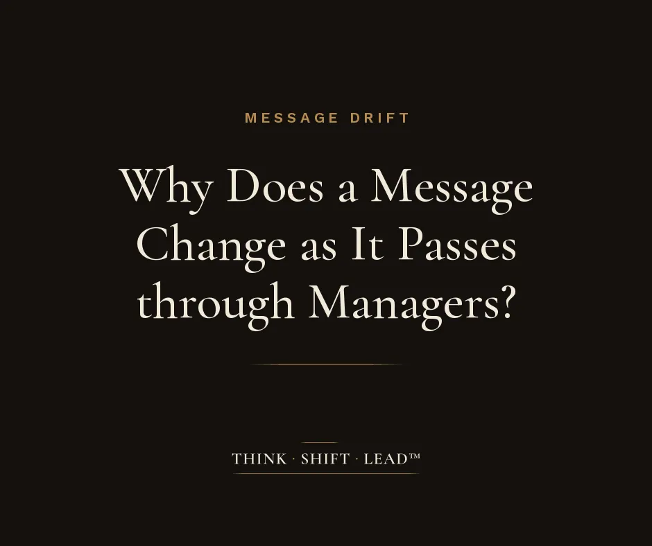 Why does a message change as it passes through managers?