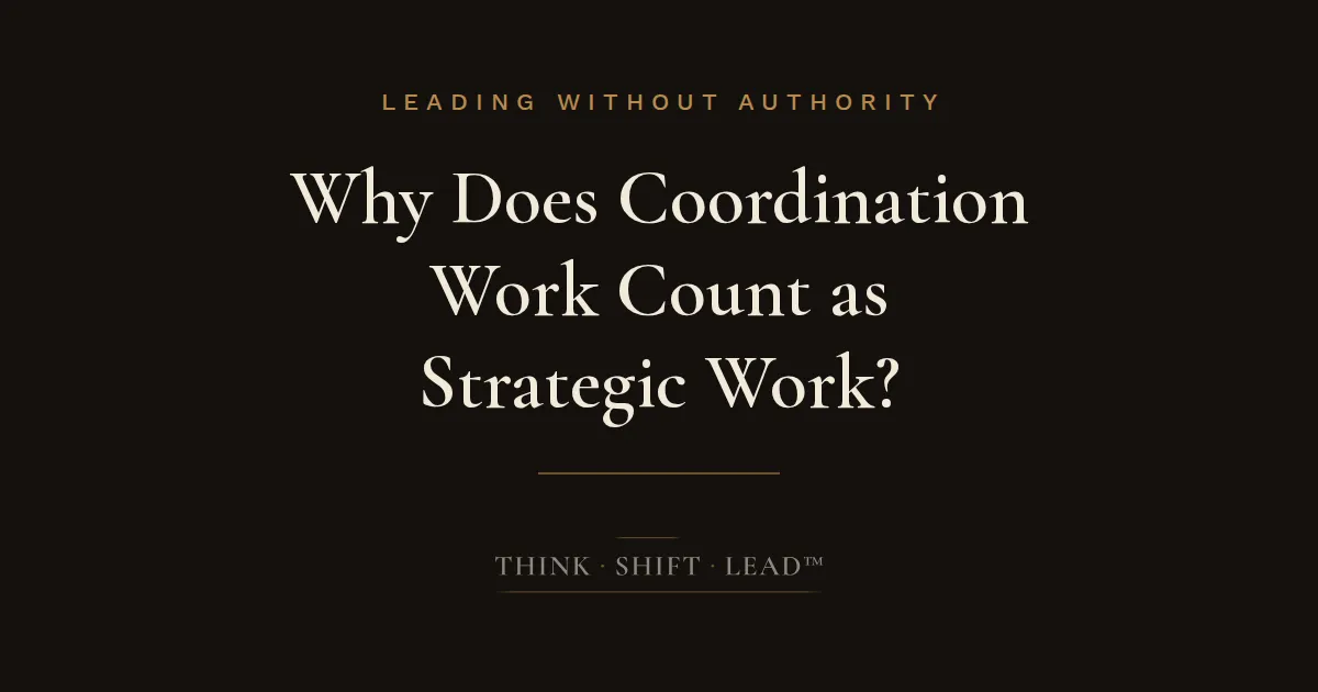 Title Card: Why does Coordination Work Count as Strategic Work?
