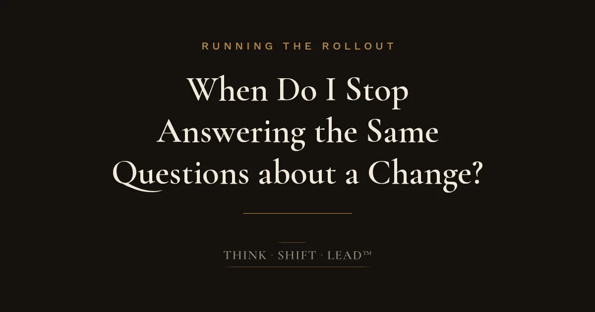 Title Card: What Do I Say When the Team Asks "Why Now?"