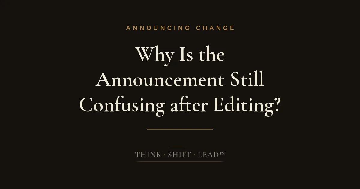 Title Card: Why Is the Announcement Still Confusing after Editing?