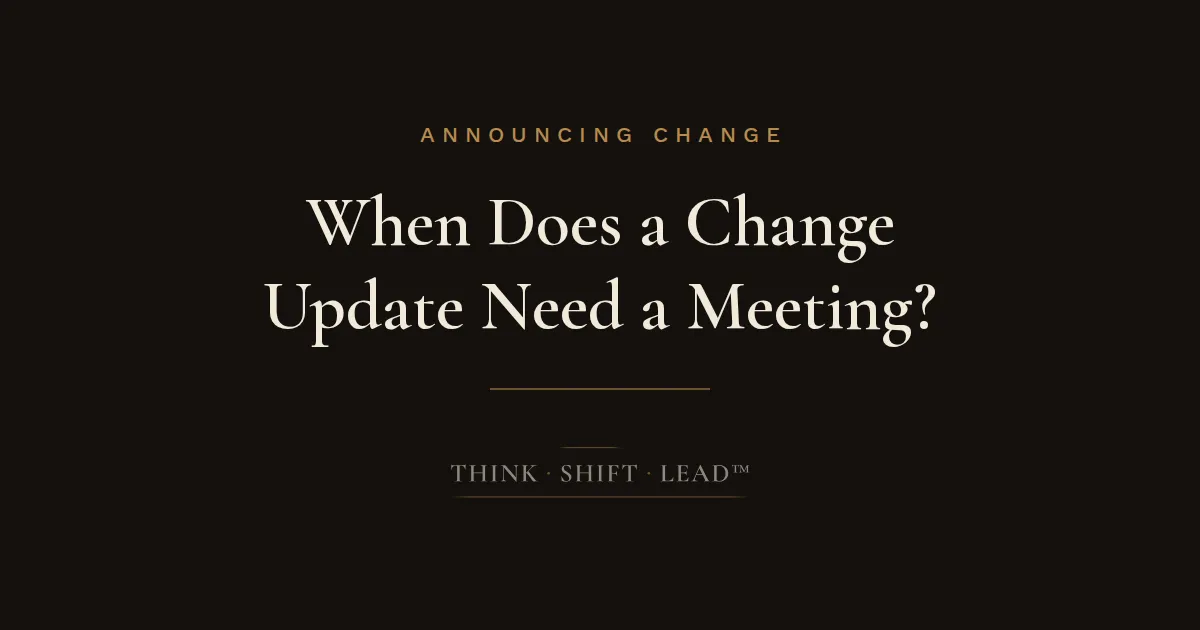 When Does a Change Update Need a Meeting?