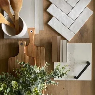 Conceptual flatlay for kitchen consultation from Eagle & Vine interiors