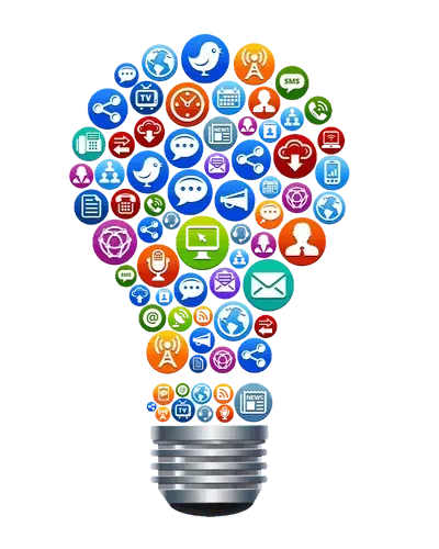 graphic image of multiple digital marketing tactics