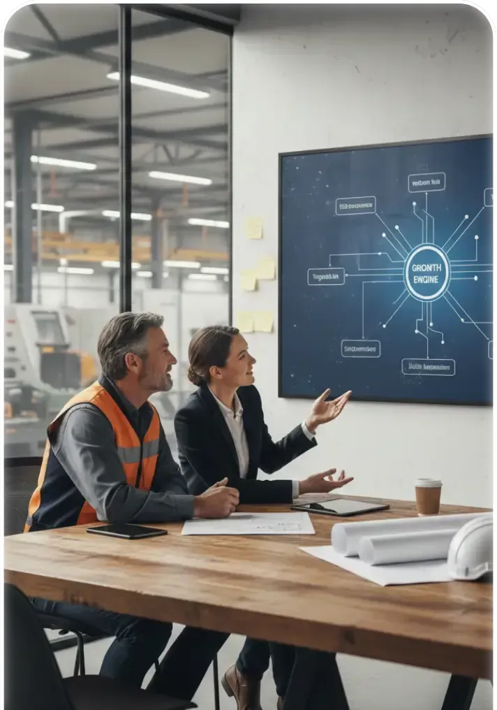 business people sitting at table