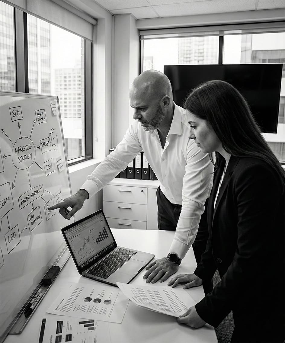 graphic image of multiple digital marketing tactics