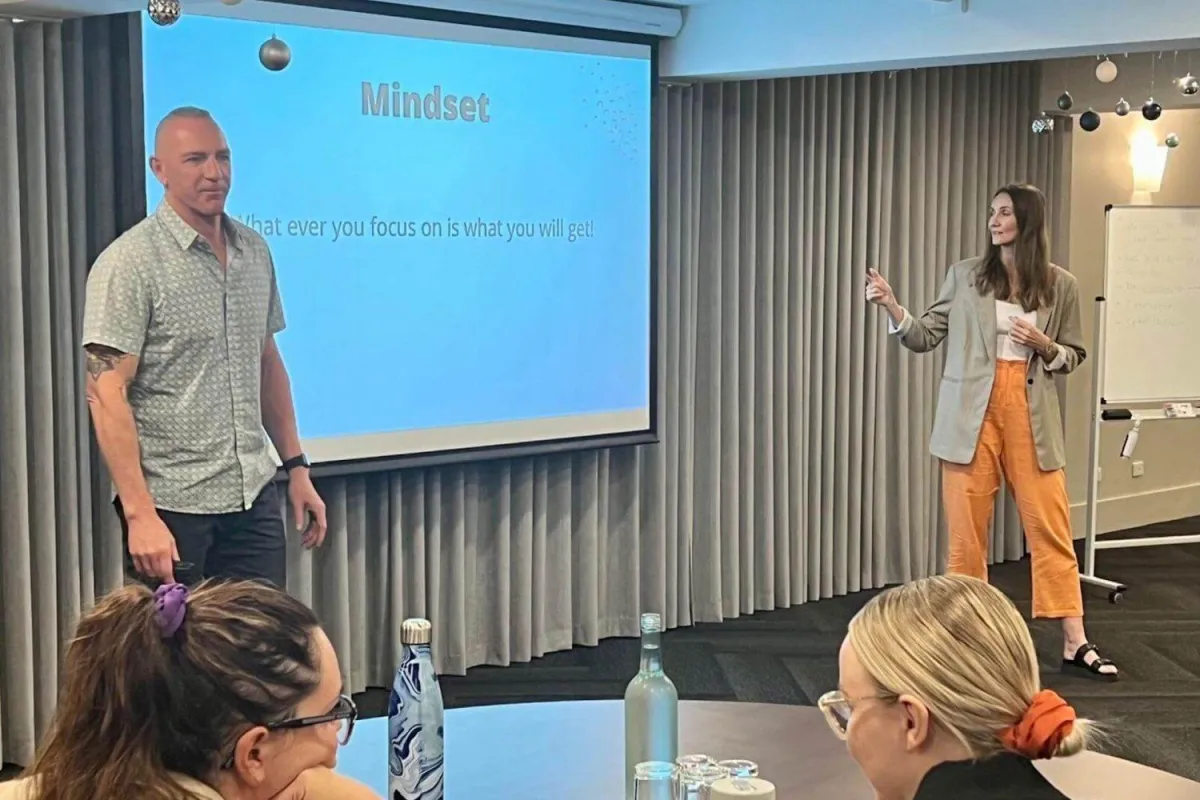 best business life coach in adelaide giving a presentation