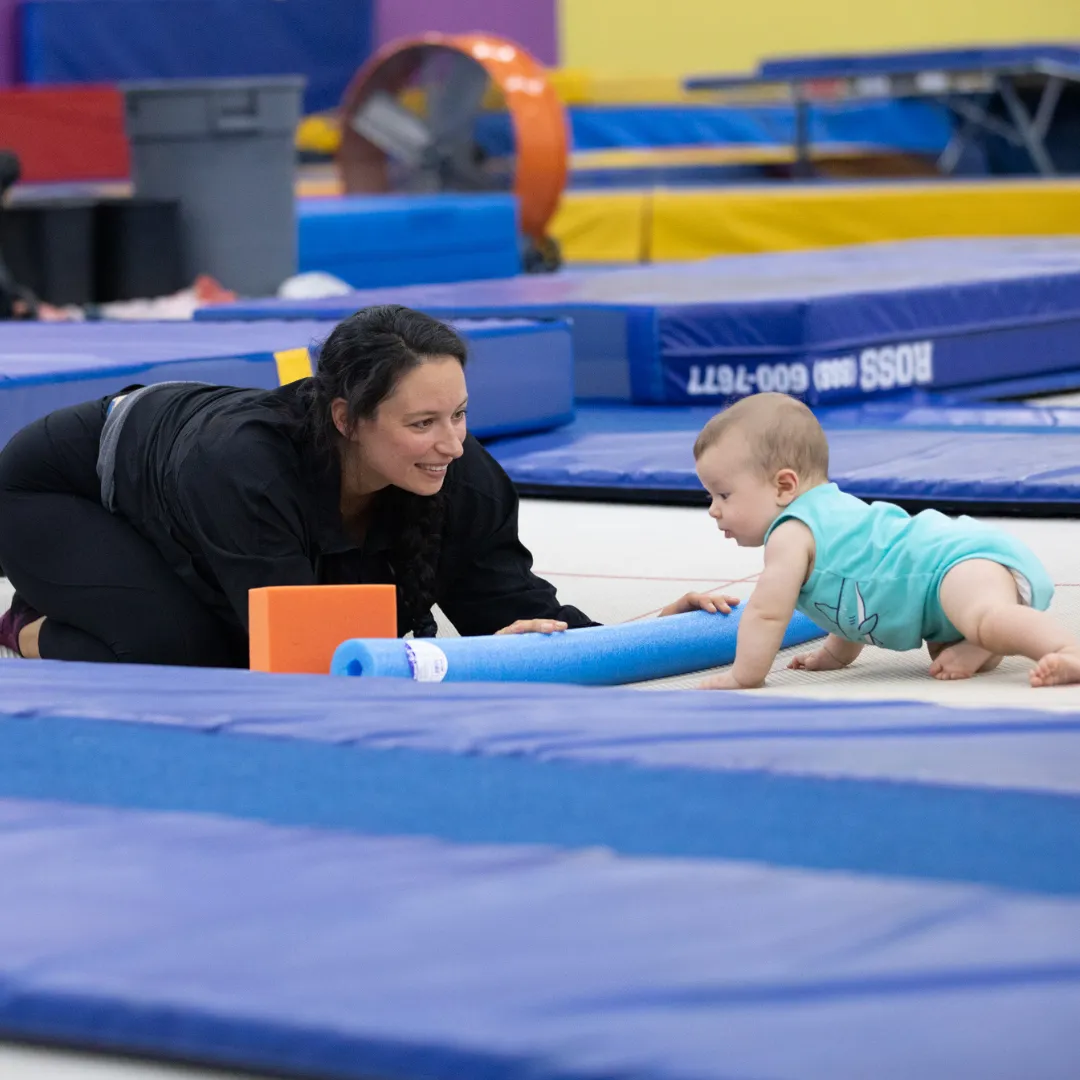 Adaptive gymnastics and trampoline therapy in Fort Worth, tailored for kids with special needs to thrive through play-based therapy and movement.