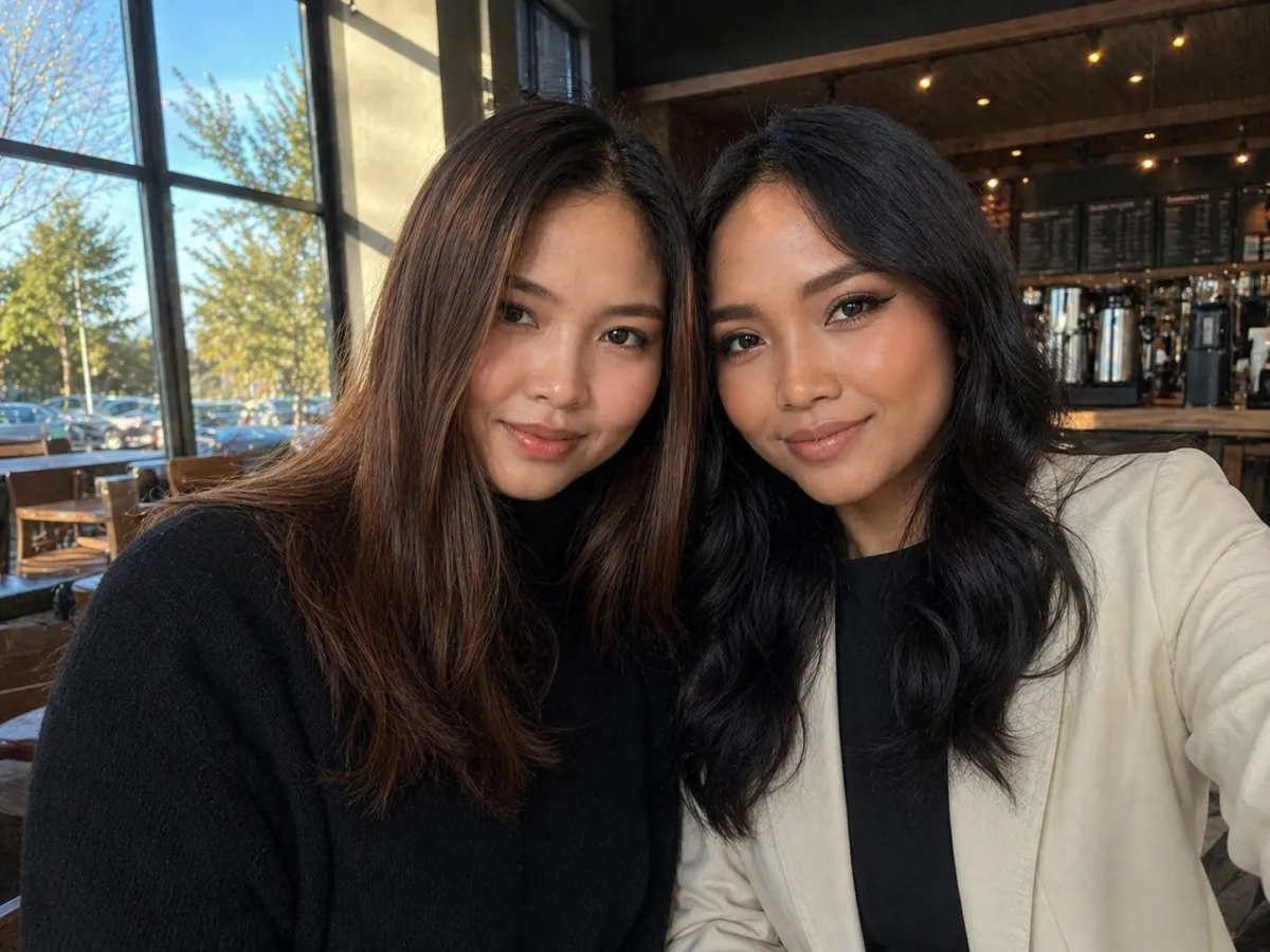 Two co-founders together in an office setting, natural skin tones