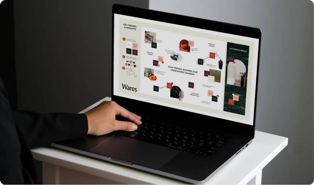 Laptop screen displaying a branded template design for a custom branded calendar setup
