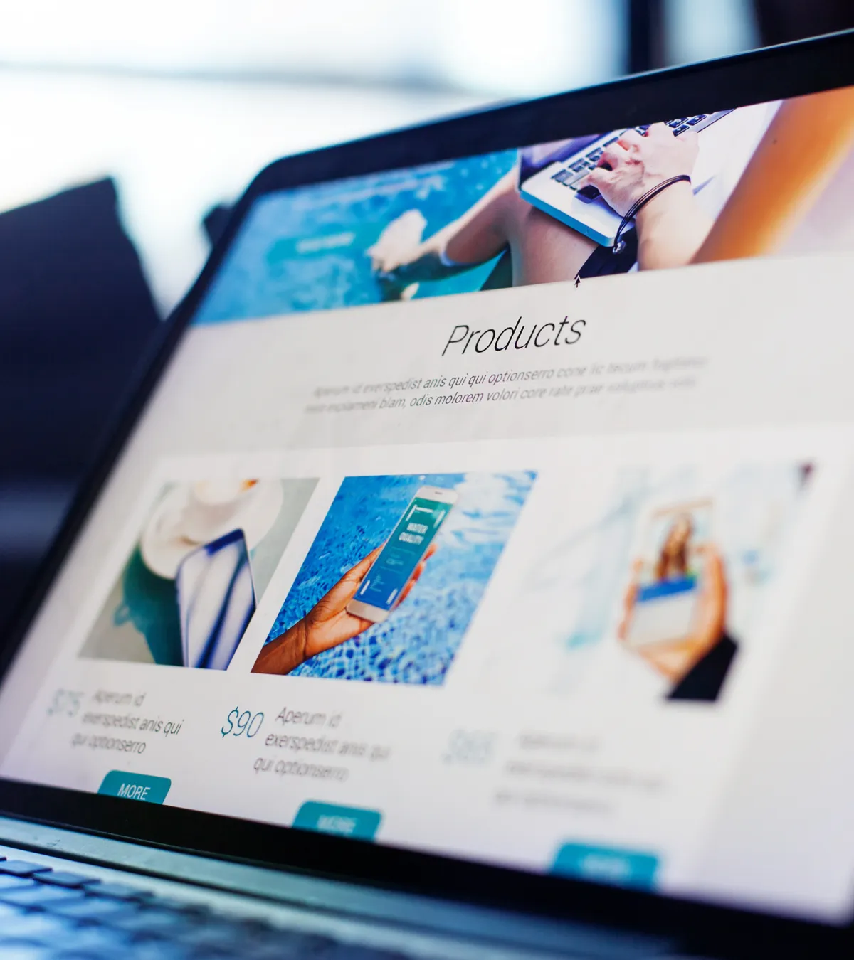 Laptop showcasing a custom Jetset Creative landing page design