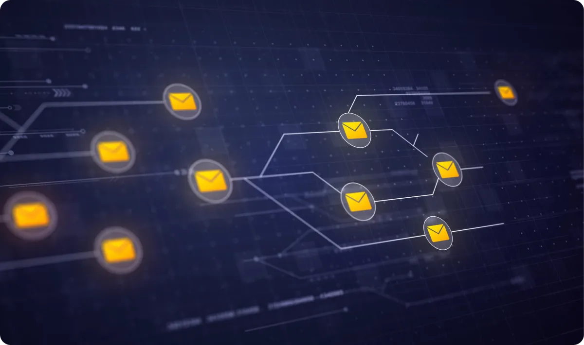 Automated email sequence setup on CRM dashboard