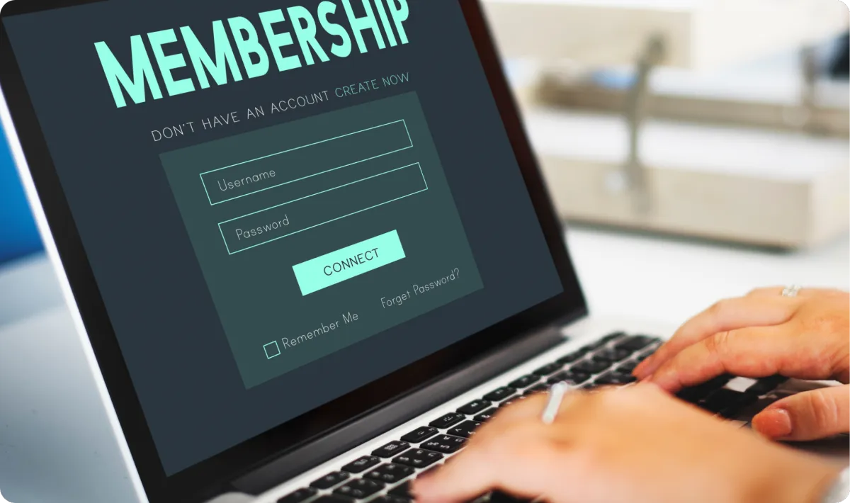 Secure member login and access system for online community sites
