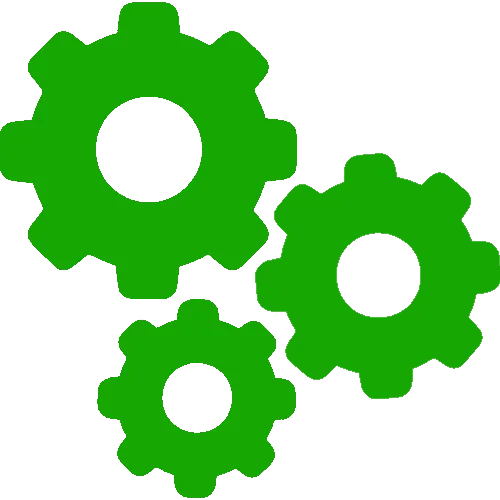 Green gear icon